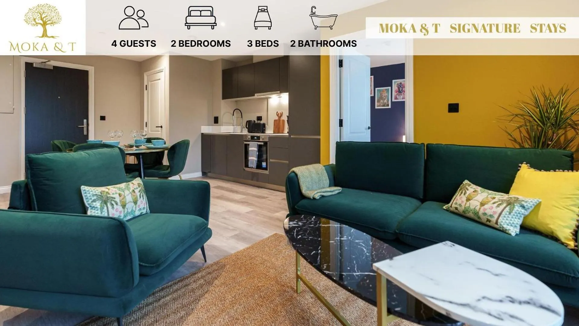 Emerald Elegance, 2Bed 2Bath Leeds Escape, Center & Stadium 0*, 리즈 영국